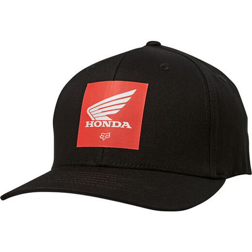 Бейсболка Fox Honda Flexfit Hat Black, S/M, 2020 (26028-001-S/M) pitbikemarket.ru