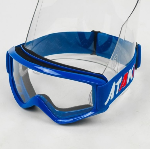 Очки для мотокросса ATAKI HB-319 синие глянцевые pitbikemarket.ru