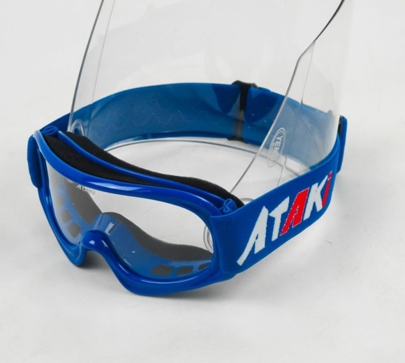 Очки для мотокросса детские ATAKI HB-115 синие глянцевые pitbikemarket.ru