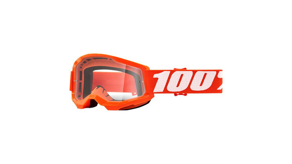 Очки подростковые 100% Strata 2 Junior Goggle Orange / Clear Lens (50031-00005) pitbikemarket.ru