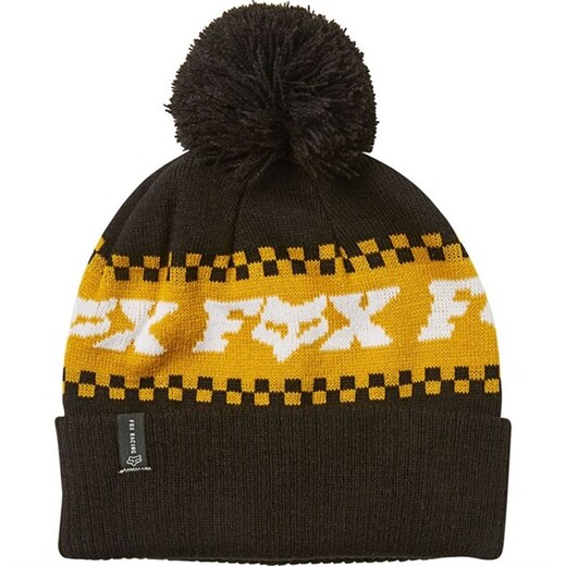 Шапка Fox Overkill Beanie Black/Yellow, OS, 2020 (23687-019-OS) pitbikemarket.ru