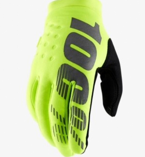 Мотоперчатки 100% Brisker Glove Fluo Yellow, L, 2020 (10016-004-12) pitbikemarket.ru