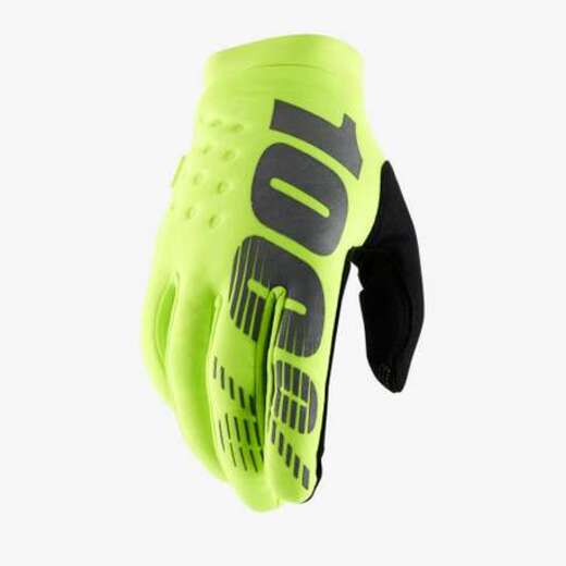 Мотоперчатки подростковые 100% Brisker Youth Glove Fluo Yellow, S, 2020 (10016-004-04) pitbikemarket.ru
