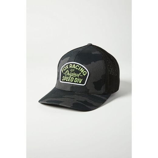 Бейсболка Fox Og Camo Flexfit Hat черный камуфляж, S/M, 2021 (27098-247-S/M) pitbikemarket.ru