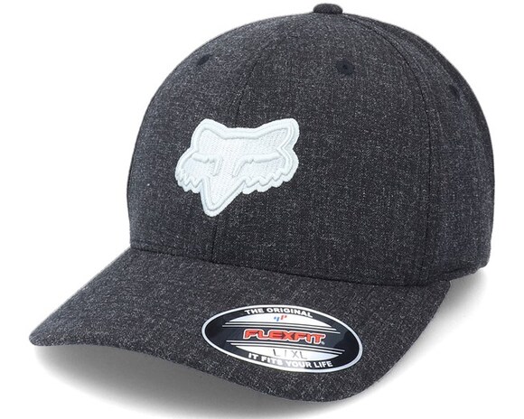 Бейсболка Fox Transposition Flexfit Hat черная / серая, L/XL, 2021 (23688-014-L/XL) pitbikemarket.ru