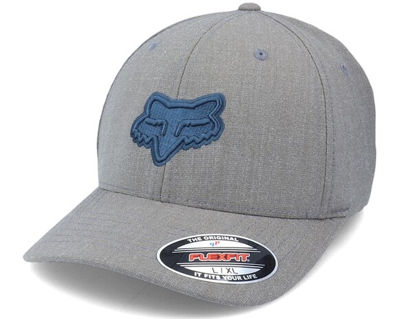 Бейсболка Fox Transposition Flexfit Hat серая / синяя, S/M, 2021 (23688-036-S/M) pitbikemarket.ru