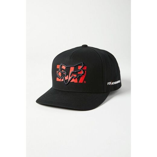 Бейсболка Fox Yoshimura Fox Snapback Hat черная, OS, 2021 (26952-001-OS) pitbikemarket.ru