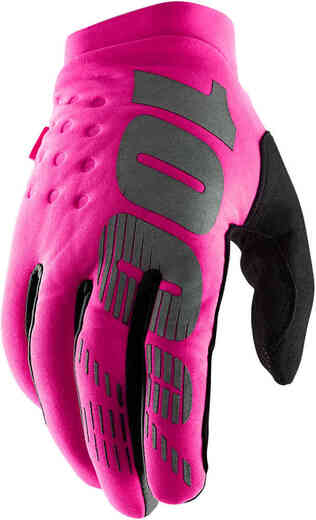 Мотоперчатки женские 100% Brisker Womens Glove Neon Pink/Black XL (11016-263-11) pitbikemarket.ru