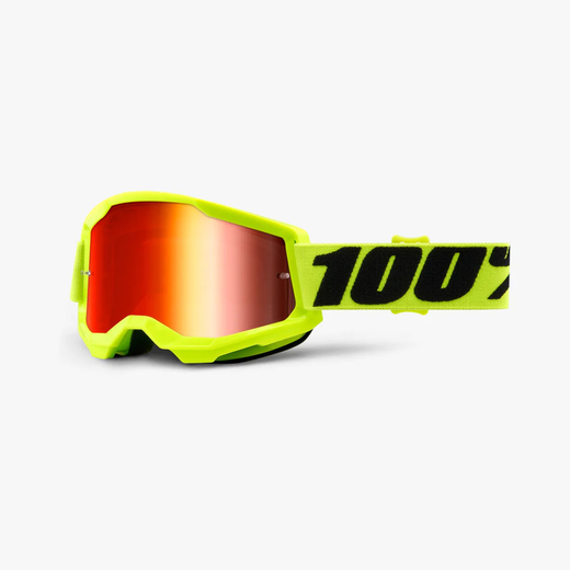 Очки 100% Strata 2 Goggle Fluo Yellow / Mirror Red Lens (50028-00003) pitbikemarket.ru