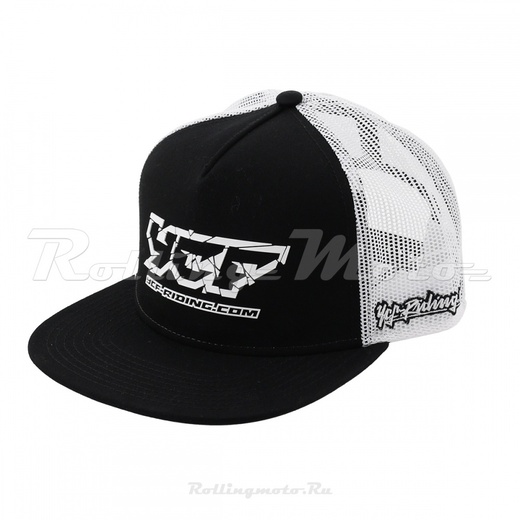 Бейсболка YCF черная/белая pitbikemarket.ru