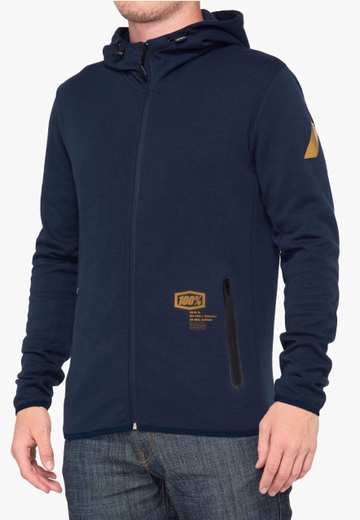 Толстовка 100% Viceroy Zip Hooded Tech Fleece Взрослый, L, синий, 2019 (37002-015-12) pitbikemarket.ru