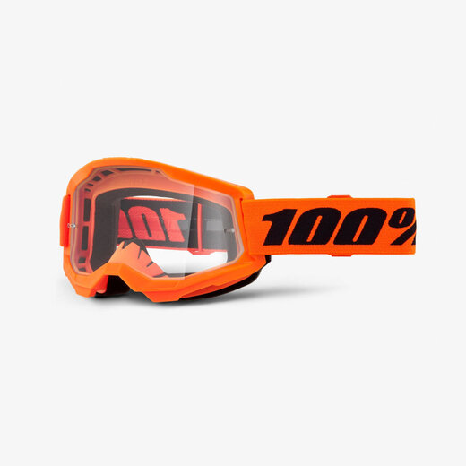 Очки 100% Strata 2 Neon Orange / Clear pitbikemarket.ru
