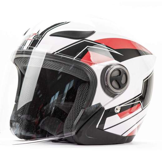 Шлем мото открытый HIZER 219 №1 (M) white pitbikemarket.ru