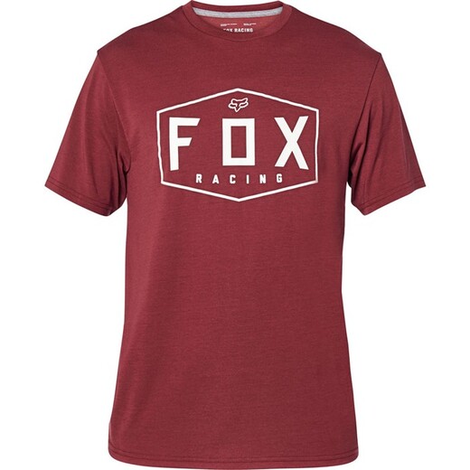 Футболка Fox Crest SS Tech Tee Взрослый, XL, бордовый, 2020 (25993-527-XL) pitbikemarket.ru