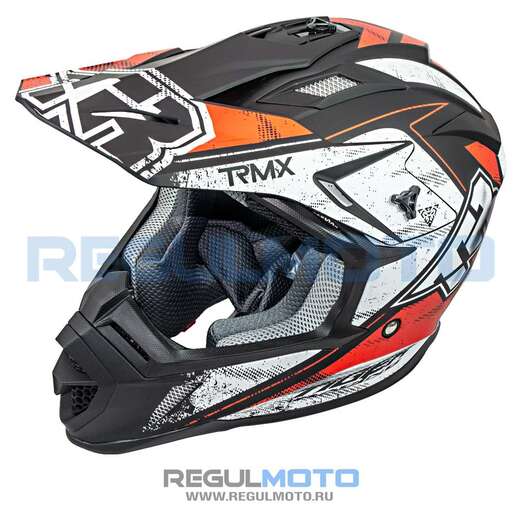 Шлем Kioshi TR кроссовый (H637) (Черный/ белый / красный, М, 111333-1) pitbikemarket.ru