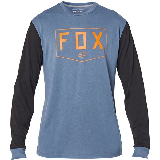 Футболка Fox Shield LS Tech Tee Взрослый, M, синий, 2020 (24120-305-M) pitbikemarket.ru
