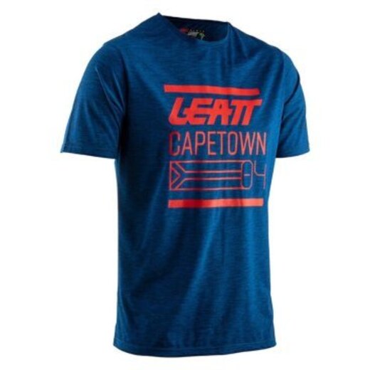 Футболка Leatt Core T-Shirt (2020) Взрослый, L, синий, 2020 (5020004782) pitbikemarket.ru