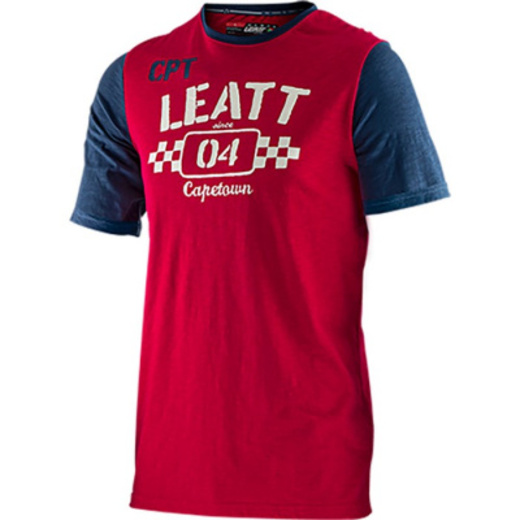 Футболка Leatt Heritage T-Shirt Взрослый, M, красный, 2021 (5021800301) pitbikemarket.ru