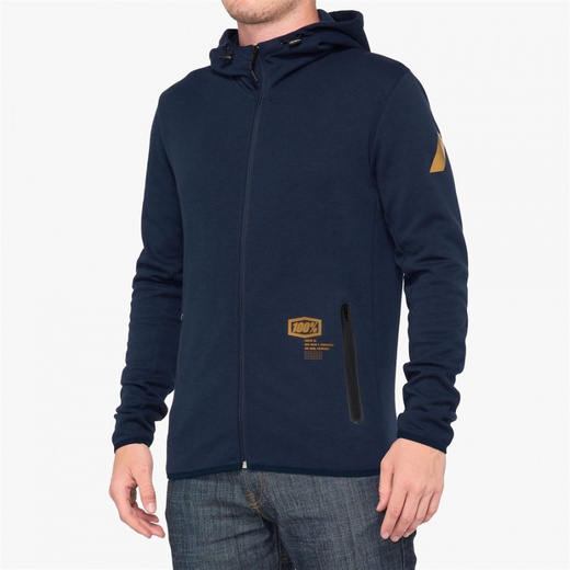 Толстовка 100% Viceroy Zip Hooded Tech Fleece Navy, L, 2019 (37002-015-12) pitbikemarket.ru