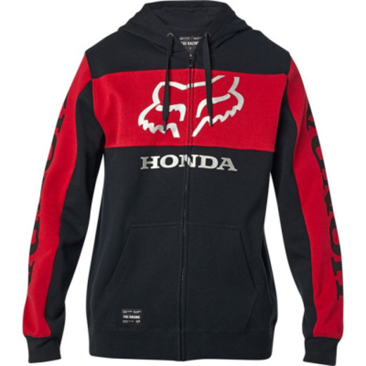 Толстовка Fox Honda Zip Fleece Black/Red, XL, 2021 (25955-017-XL) pitbikemarket.ru