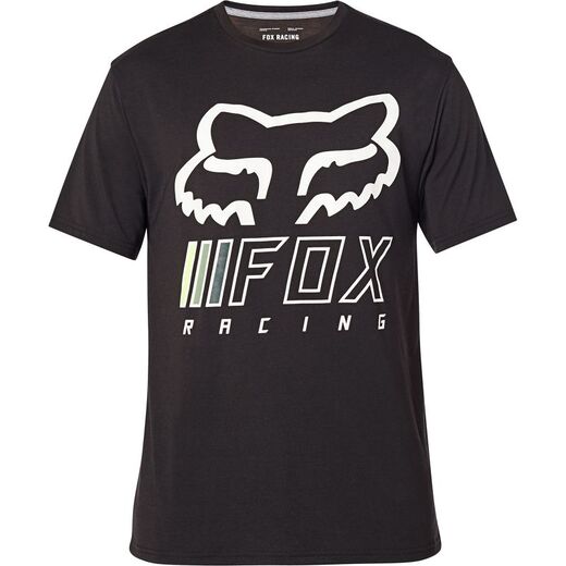 Футболка Fox Overhaul SS Tech Tee Black/Green, XL, 2020 (26453-151-XL) pitbikemarket.ru