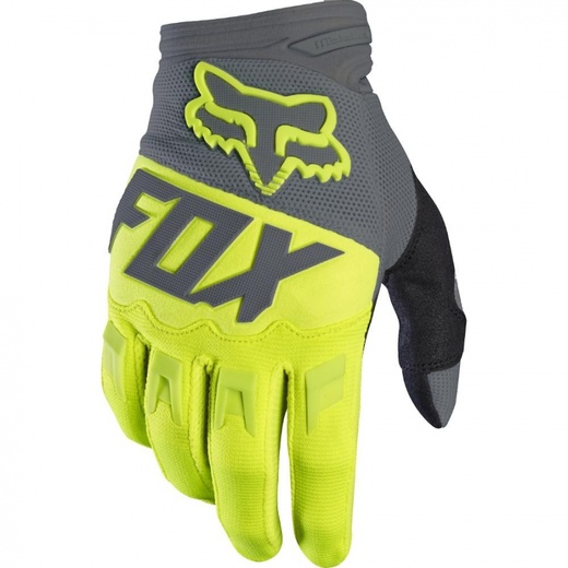 Перчатки Fox Dirtpow flow yellow/grey L pitbikemarket.ru