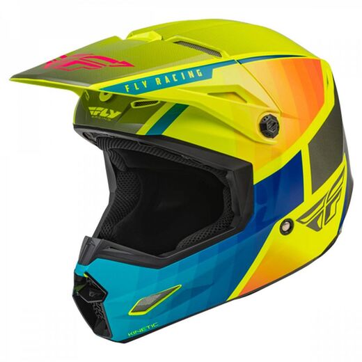 Шлем кроссовый FLY RACING KINETIC Drift детский (синий/Hi-Vis желтый/серый, YM, 140126-602-2661) pitbikemarket.ru