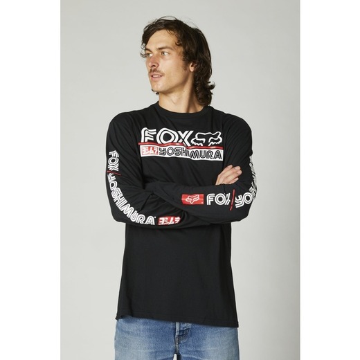 Футболка Fox Yoshimura LS Tee Black, XXL, 2021 (26956-001-2X) pitbikemarket.ru