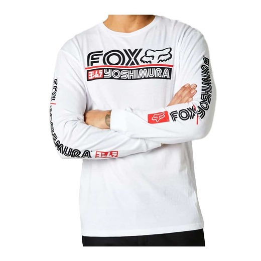 Футболка Fox Yoshimura LS Tee Optic White, L, 2021 (26956-190-L) pitbikemarket.ru