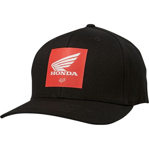 Бейсболка Fox Honda Flexfit Hat Взрослый, S/M, черный, 2020 (26028-001-S/M) pitbikemarket.ru