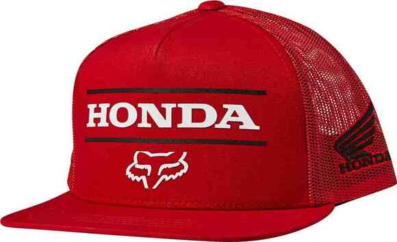 Бейсболка Fox Honda Snapback Hat Взрослый, OS, красный, 2020 (26048-555-OS) pitbikemarket.ru