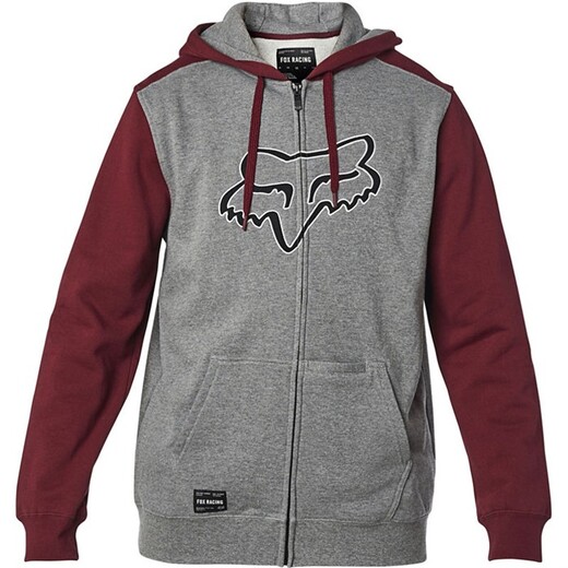 Толстовка Fox Destrakt Zip Fleece Grey/Red S (22044-037-S) pitbikemarket.ru