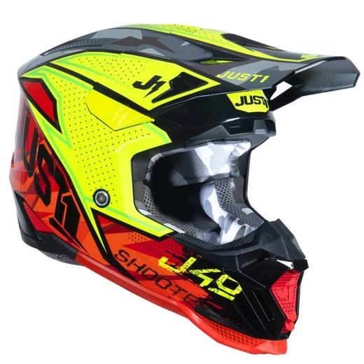 Шлем кроссовый JUST1 J40 SHOOTER (красный/желтый глянцевый, M,  1560035-880-2812) pitbikemarket.ru