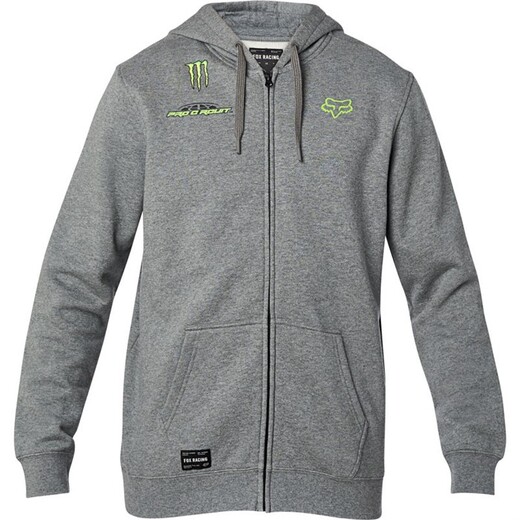 Толстовка Fox Pro Circuit Zip Hoodie Heather Graphite M (26442-185-M) pitbikemarket.ru
