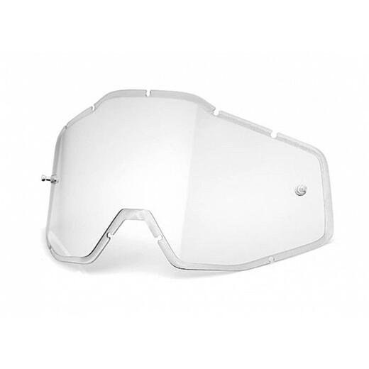 Линза 100% Racecraft/Accuri/Strata Anti-Fog Injected Clear (51004-010-02) pitbikemarket.ru