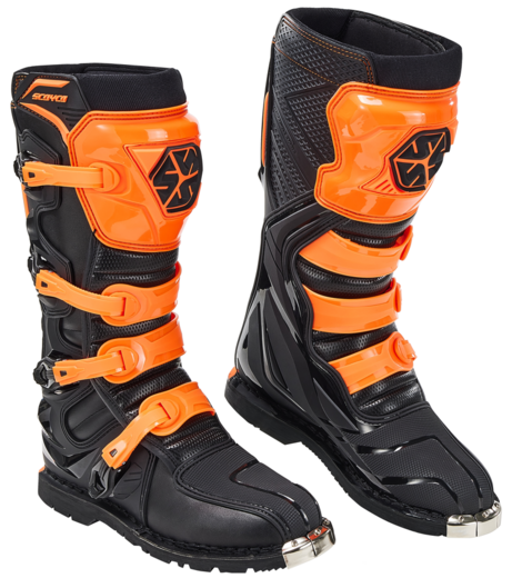 Мотоботы Scoyco MBM006 высокие оранжевые 42 pitbikemarket.ru